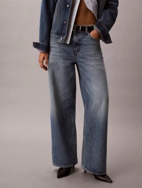 Baggy-Jeans mit niedriger Leibhöhe