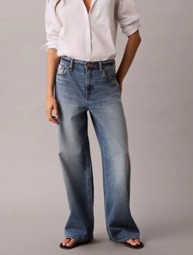 Baggy-Jeans mit niedriger Leibhöhe