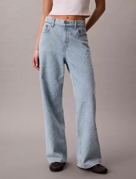 Baggy-Jeans mit niedriger Leibhöhe