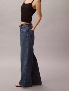 Baggy-Jeans mit niedriger Leibhöhe