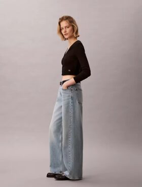 Baggy-Jeans mit niedriger Leibhöhe