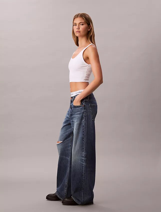 Baggy-Jeans mit niedriger Leibhöhe Baggy-Jeans mit niedriger Leibhöhe