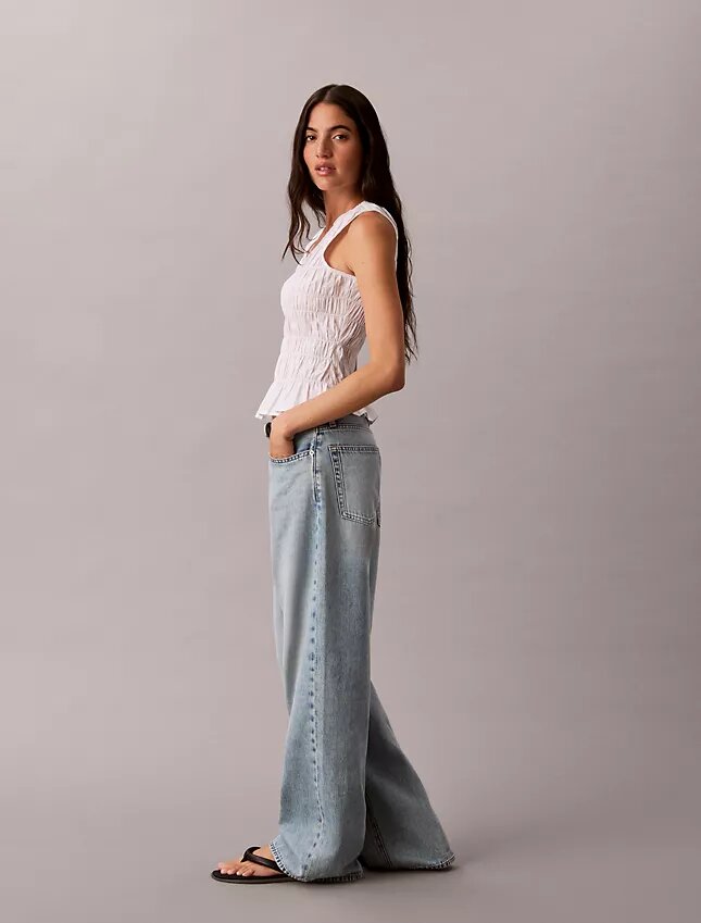 Baggy-Jeans mit niedriger Leibhöhe Baggy-Jeans mit niedriger Leibhöhe