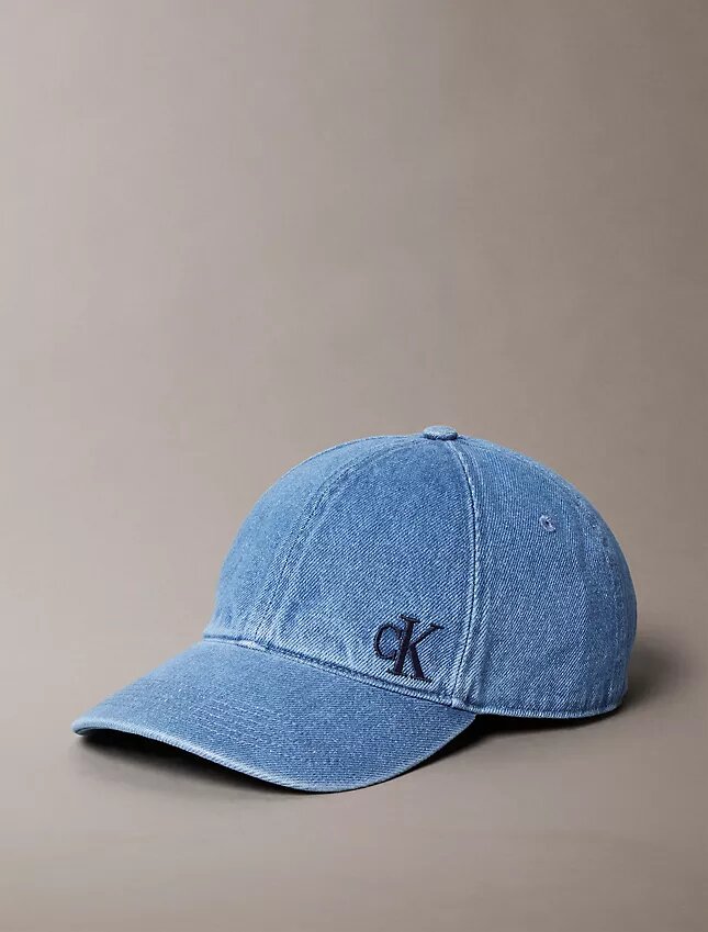 Baseballkappe aus gewaschenem Denim mit gesticktem Logo Baseballkappe aus gewaschenem Denim mit gesticktem Logo