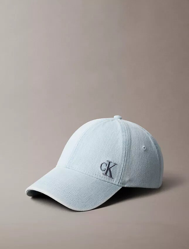 Baseballkappe aus gewaschenem Denim mit gesticktem Logo Baseballkappe aus gewaschenem Denim mit gesticktem Logo