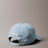 Baseballkappe mit durchgehendem Emblem-Logo aus Denim Baseballkappe mit durchgehendem Emblem-Logo aus Denim