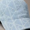 Baseballkappe mit durchgehendem Emblem-Logo aus Denim Baseballkappe mit durchgehendem Emblem-Logo aus Denim