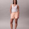 Baumwoll-Jersey-Schlafshorts mit Logo
