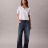 Baumwoll-Polo-Shirt mit konturierten Rippbündchen Baumwoll-Polo-Shirt mit konturierten Rippbündchen