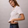 Baumwoll-Polo-Shirt mit konturierten Rippbündchen Baumwoll-Polo-Shirt mit konturierten Rippbündchen