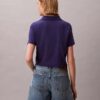 Baumwoll-Polo-Shirt mit konturierten Rippbündchen Baumwoll-Polo-Shirt mit konturierten Rippbündchen