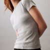 Baumwoll-T-Shirt mit Konturrippen Baumwoll-T-Shirt mit Konturrippen