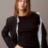 Baumwoll-T-Shirt mit Konturrippen Baumwoll-T-Shirt mit Konturrippen