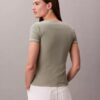 Baumwoll-T-Shirt mit Konturrippen