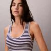 Baumwoll-Tanktop mit Konturrippbündchen Baumwoll-Tanktop mit Konturrippbündchen
