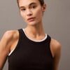 Baumwoll-Tanktop mit Konturrippbündchen Baumwoll-Tanktop mit Konturrippbündchen