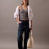 Baumwoll-Tanktop mit Konturrippbündchen Baumwoll-Tanktop mit Konturrippbündchen