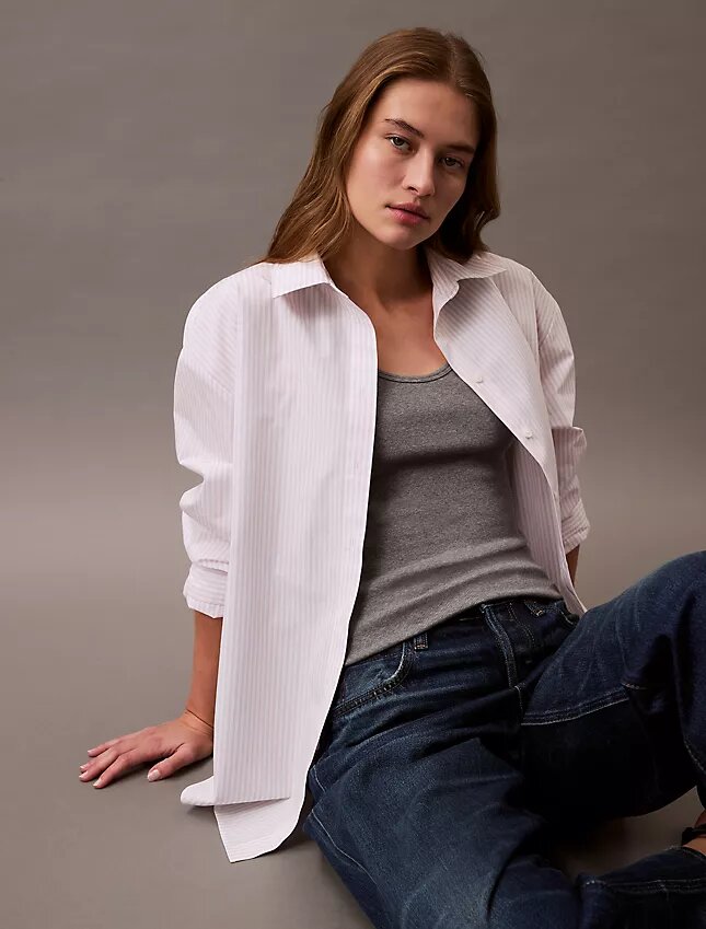 Baumwoll-Tanktop mit Konturrippbündchen Baumwoll-Tanktop mit Konturrippbündchen