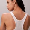 Baumwoll-Tanktop mit Konturrippbündchen