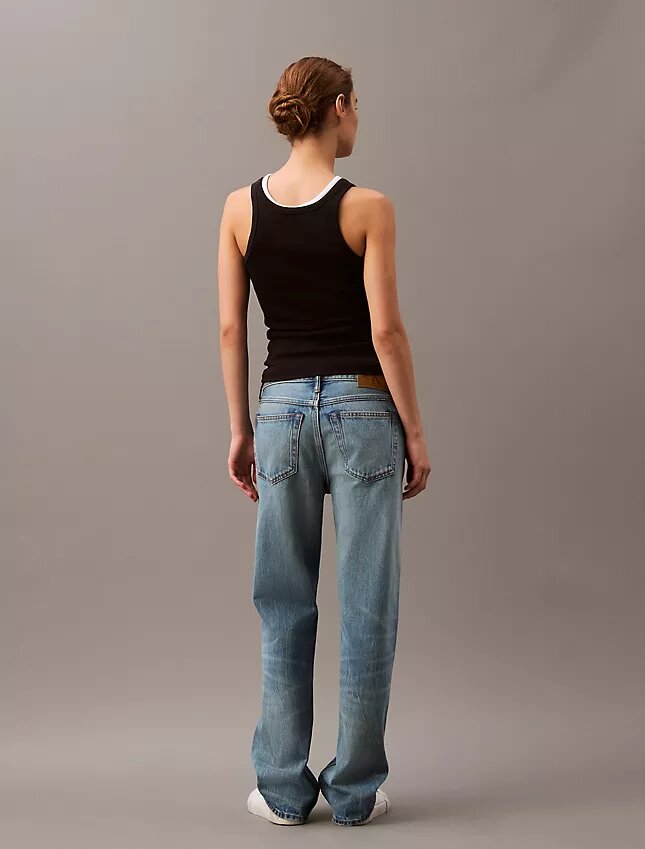 Baumwoll-Tanktop mit Konturrippbündchen Baumwoll-Tanktop mit Konturrippbündchen