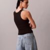 Baumwoll-Tanktop mit Konturrippbündchen Baumwoll-Tanktop mit Konturrippbündchen