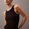 Baumwoll-Tanktop mit Konturrippbündchen Baumwoll-Tanktop mit Konturrippbündchen