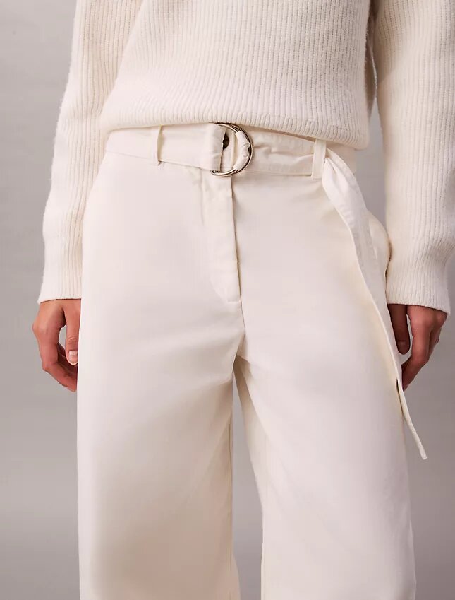 Baumwollhose mit Gürtel Baumwollhose mit Gürtel