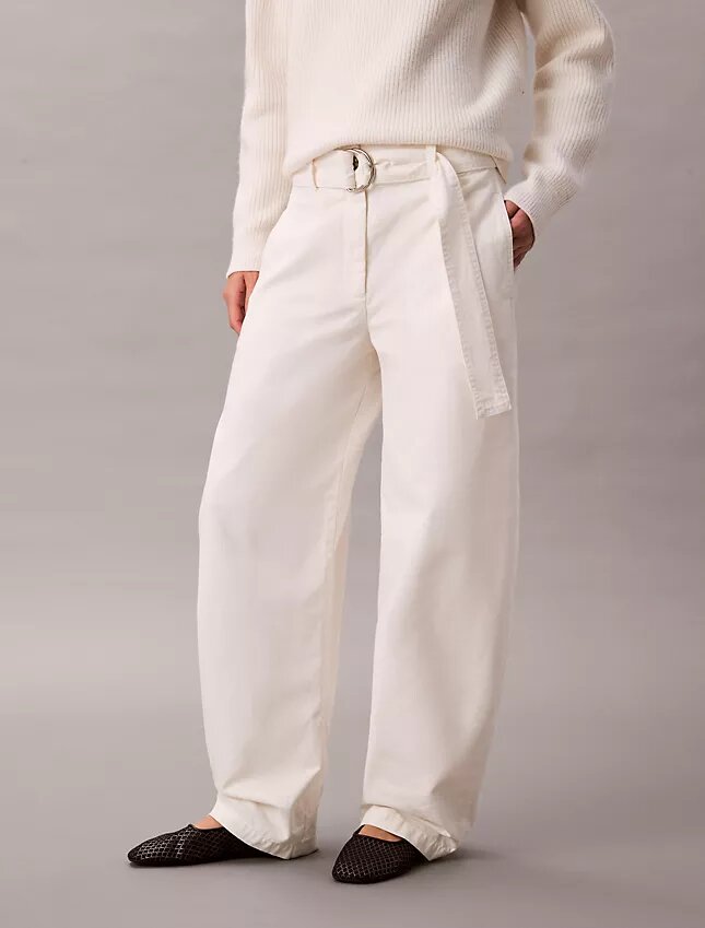 Baumwollhose mit Gürtel Baumwollhose mit Gürtel