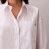 Baumwollpopeline, kurzes, kastenförmiges Button-Down-Hemd Baumwollpopeline, kurzes, kastenförmiges Button-Down-Hemd