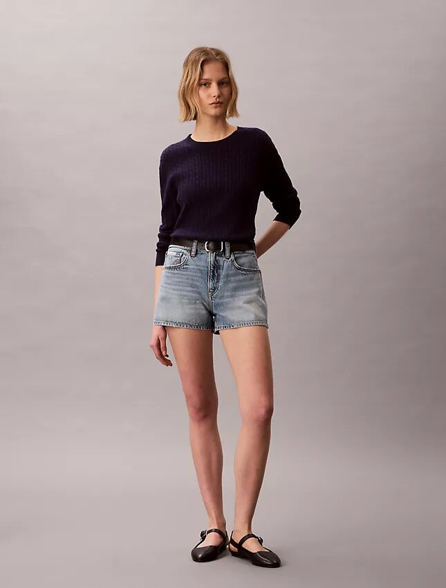Baumwollpullover mit Zopfmuster Baumwollpullover mit Zopfmuster
