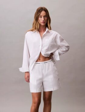 Baumwollshorts mit Logo-Bund