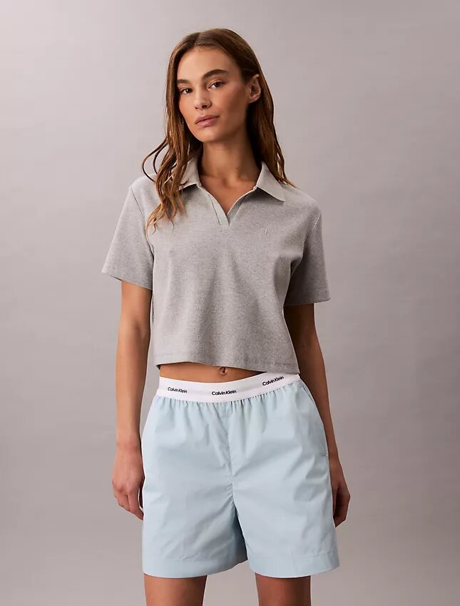 Baumwollshorts mit Logo-Bund Baumwollshorts mit Logo-Bund