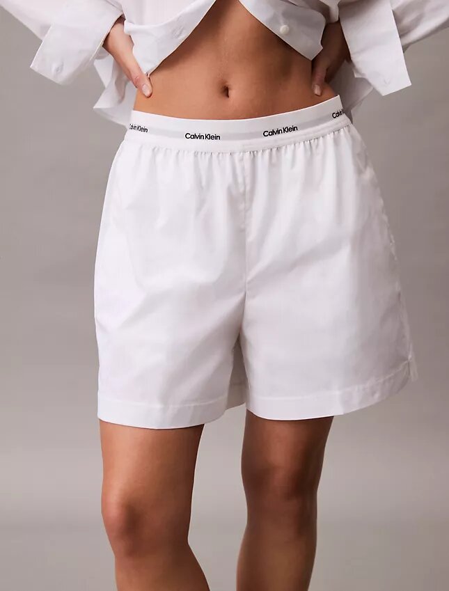 Baumwollshorts mit Logo-Bund Baumwollshorts mit Logo-Bund