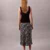 Bedruckter Midi-Rock aus Satin Bedruckter Midi-Rock aus Satin