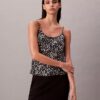 Bedrucktes Satin-Top Bedrucktes Satin-Top