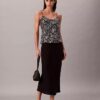 Bedrucktes Satin-Top Bedrucktes Satin-Top