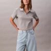 Bermuda-Shorts aus Leinenmischung im Relaxed-Denim-Stil Bermuda-Shorts aus Leinenmischung im Relaxed-Denim-Stil