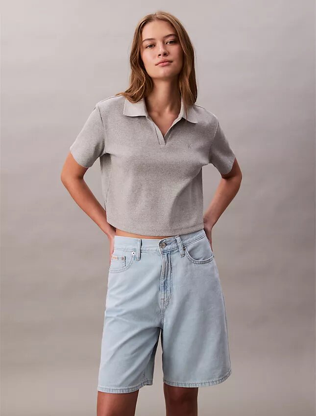 Bermuda-Shorts aus Leinenmischung im Relaxed-Denim-Stil Bermuda-Shorts aus Leinenmischung im Relaxed-Denim-Stil