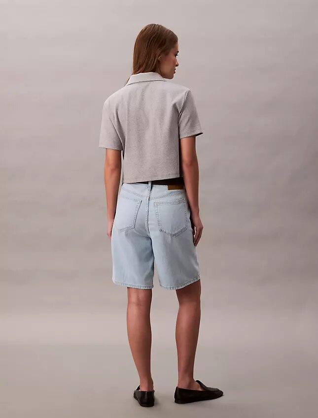 Bermuda-Shorts aus Leinenmischung im Relaxed-Denim-Stil Bermuda-Shorts aus Leinenmischung im Relaxed-Denim-Stil