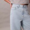 Bermuda-Shorts aus Leinenmischung im Relaxed-Denim-Stil Bermuda-Shorts aus Leinenmischung im Relaxed-Denim-Stil