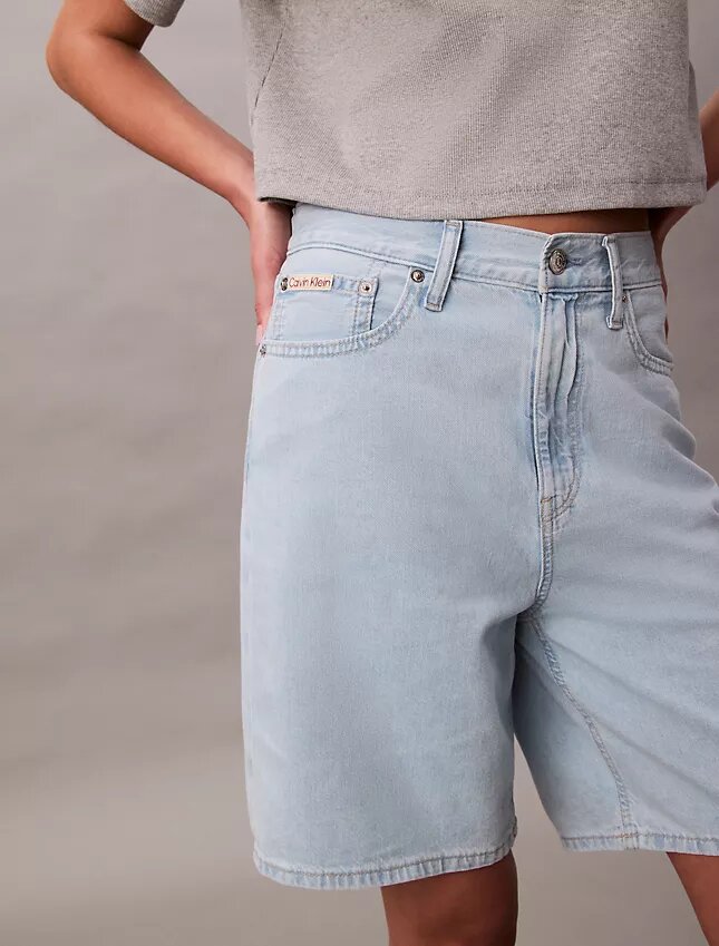 Bermuda-Shorts aus Leinenmischung im Relaxed-Denim-Stil Bermuda-Shorts aus Leinenmischung im Relaxed-Denim-Stil