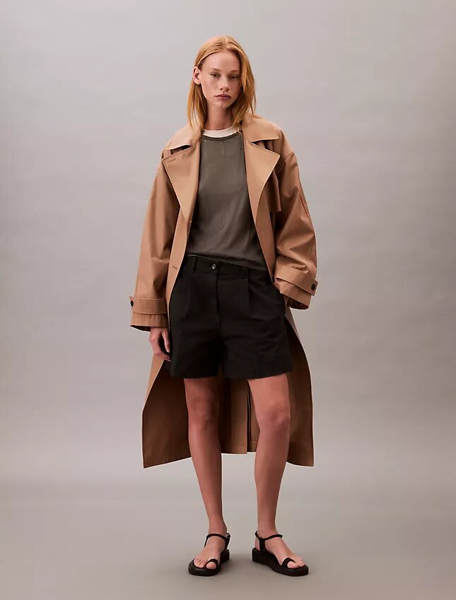 Bermudashorts aus Cotton Stretch-Twill mit Falten Bermudashorts aus Cotton Stretch-Twill mit Falten
