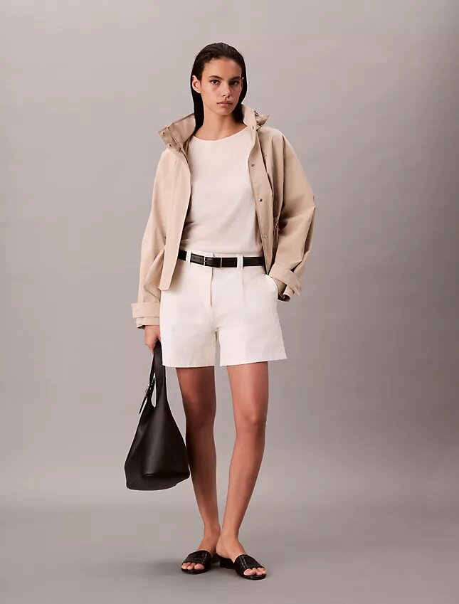 Bermudashorts aus Cotton Stretch-Twill mit Falten Bermudashorts aus Cotton Stretch-Twill mit Falten