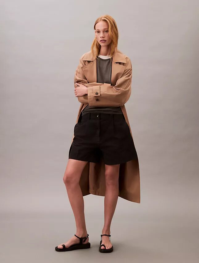 Bermudashorts aus Cotton Stretch-Twill mit Falten Bermudashorts aus Cotton Stretch-Twill mit Falten