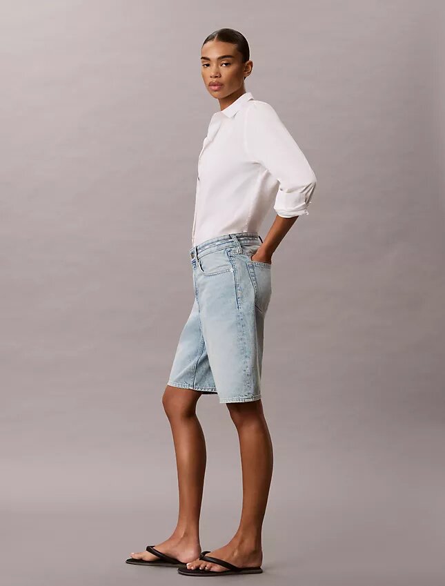 Bermudashorts aus Denim mit Logo Bermudashorts aus Denim mit Logo