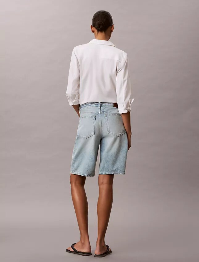 Bermudashorts aus Denim mit Logo Bermudashorts aus Denim mit Logo