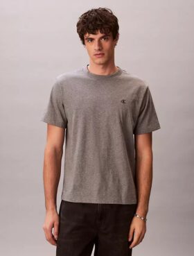 Besticktes Monogram-T-Shirt in lockerer Passform