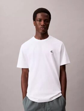 Besticktes Monogram-T-Shirt in lockerer Passform