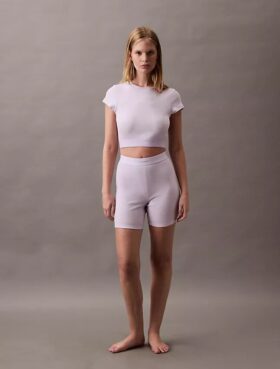 Bike-Shorts aus Cotton Stretch-Rippstoff
