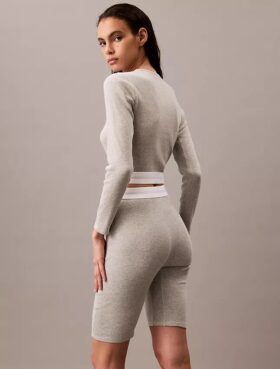 Bike-Shorts aus Cotton Stretch-Rippstoff